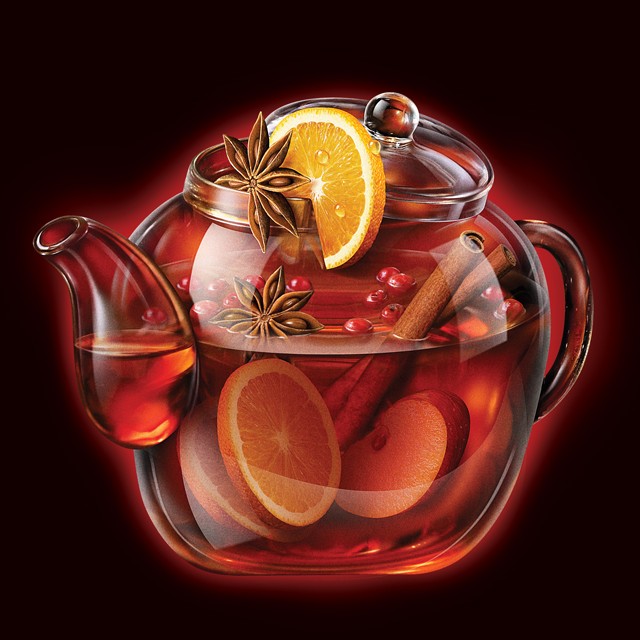 Teapot mulled wine.