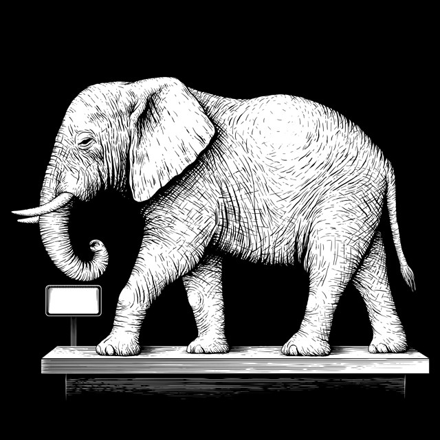 Elephant. Illustration for advertising.