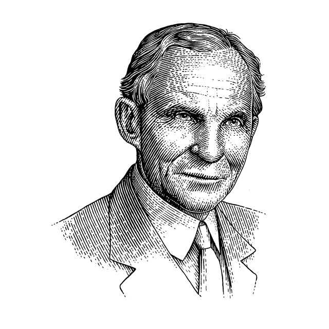 Henry Ford. Vector portrait.
