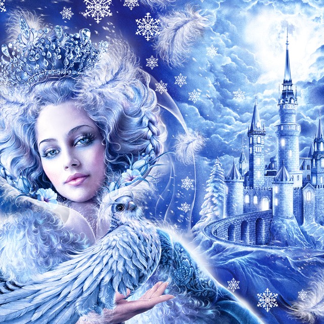 The Snow Queen. Christmas illustration.