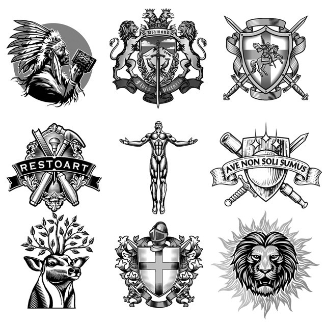 Vector emblems. Logos.