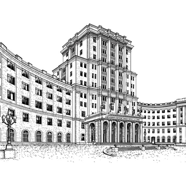 Old building. Vector illustration.